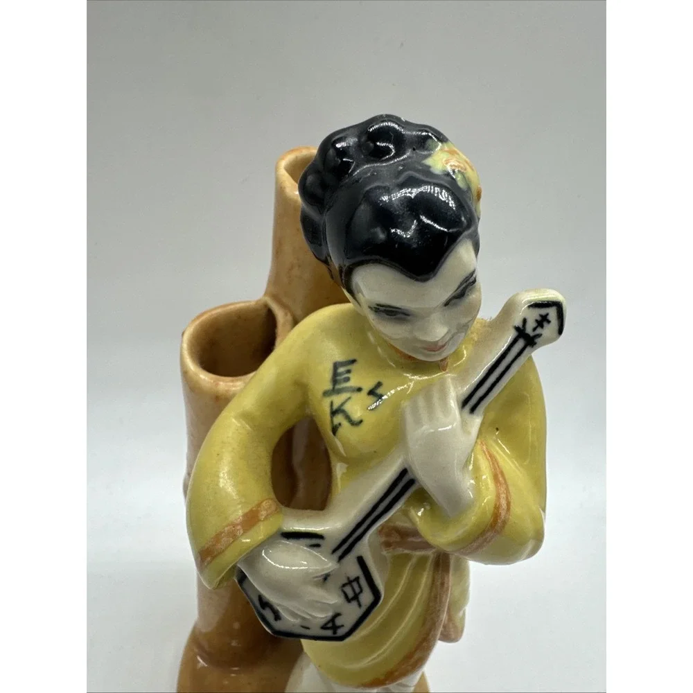 Betty Harrington-Ceramic Arts Studio Asian Figurine Bamboo Vase 7